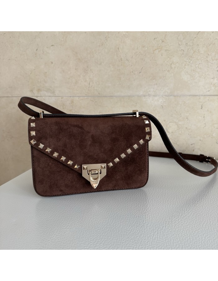 Borsa Piccola A Tracolla Rockstud In Suede VALENTINO
