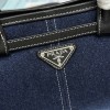 Borsa a mano Prada Bonnie medium in denim e pelle PRADA