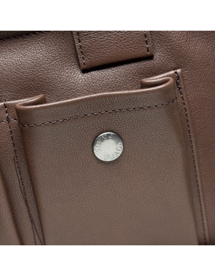 Borsa shopping Prada Route medium in pelle PRADA