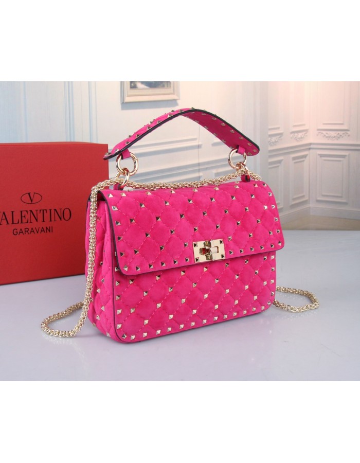 Borsa Media Rockstud Spike In Suede VALENTINO