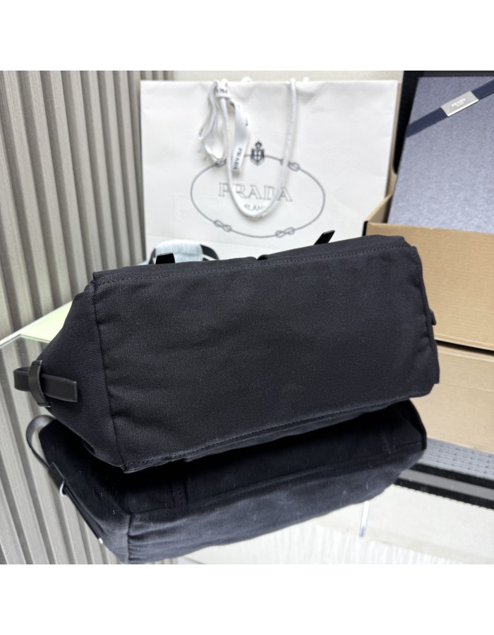 Borsa shopping Prada Route large in canvas e pelle PRADA
