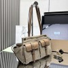 Borsa shopping Prada Route large in canvas e pelle PRADA