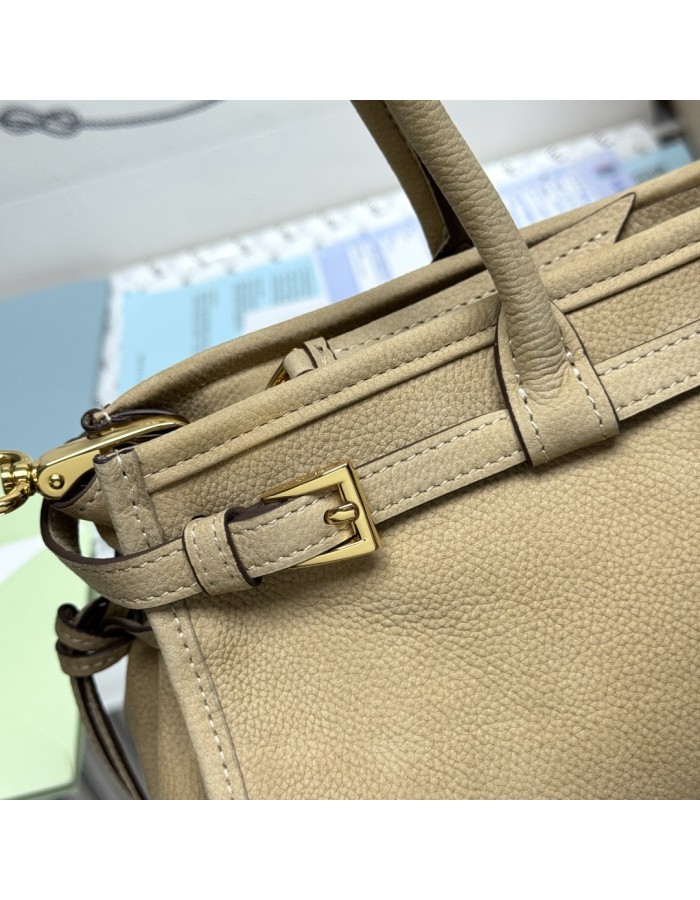 Borsa a mano Prada Bonnie medium in pelle nabuk PRADA