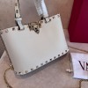 Mini Borsa Shopping Rockstud In Vitello Granato VALENTINO