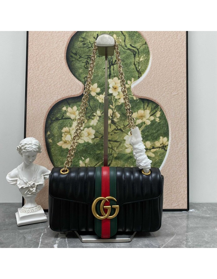 Borsa a spalla Jetset GG Marmont misura media GUCCI