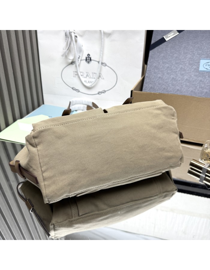 Borsa shopping Prada Route large in canvas e pelle PRADA