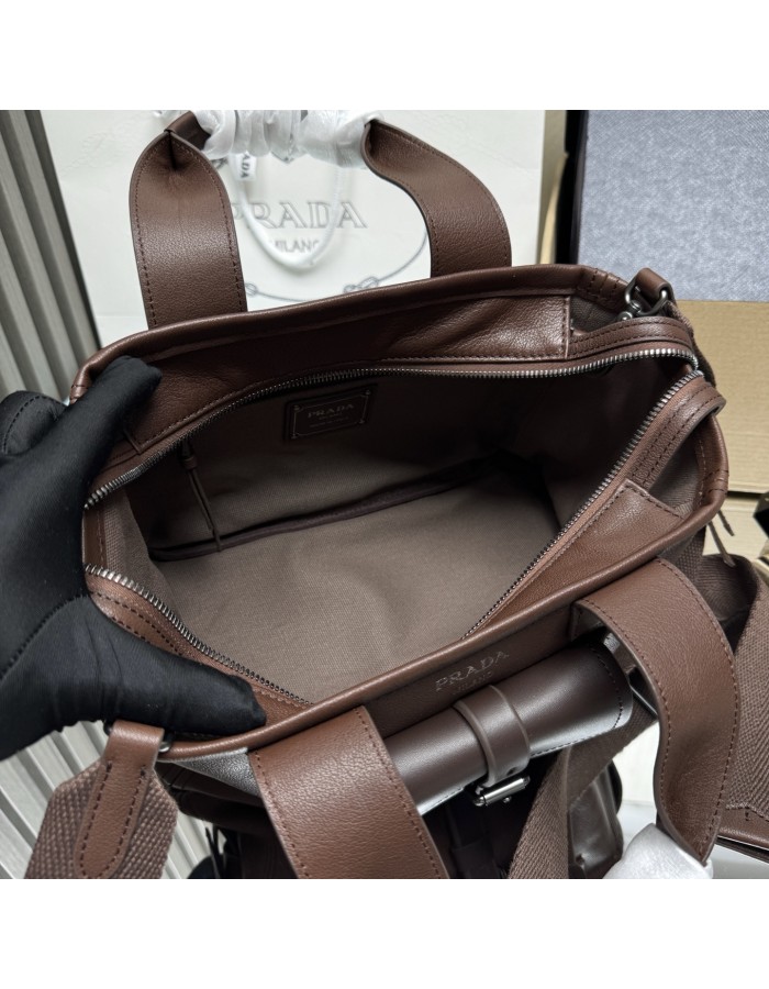 Borsa shopping Prada Route medium in pelle PRADA