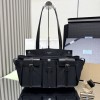 Borsa shopping Prada Route large in canvas e pelle PRADA