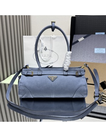 Borsa a mano Prada Bonnie medium in pelle nabuk PRADA