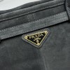 Borsa a mano Prada Bonnie large in pelle scamosciata PRADA