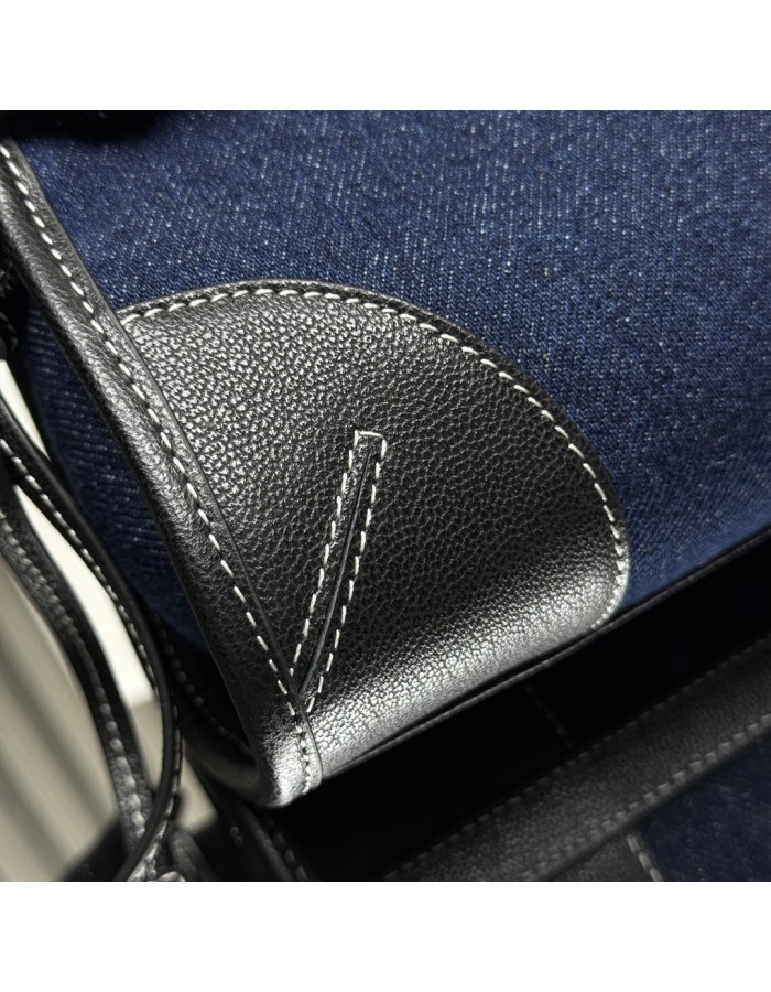 Borsa a mano Prada Bonnie small in denim e pelle PRADA