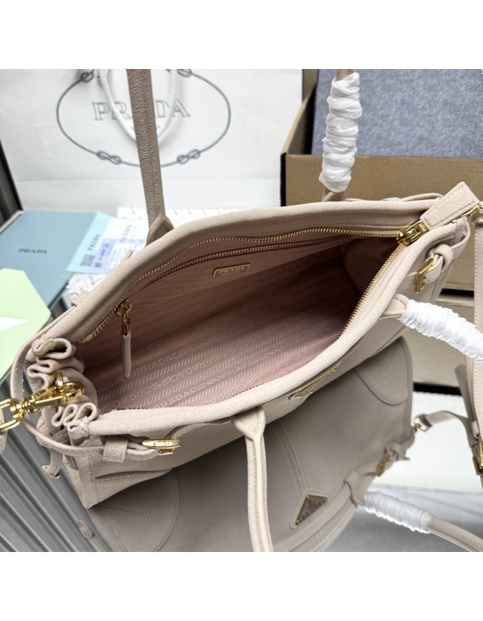 Borsa a mano Prada Bonnie medium in pelle scamosciata PRADA