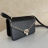 Borsa Piccola A Tracolla Rockstud In Vitello Granato VALENTINO
