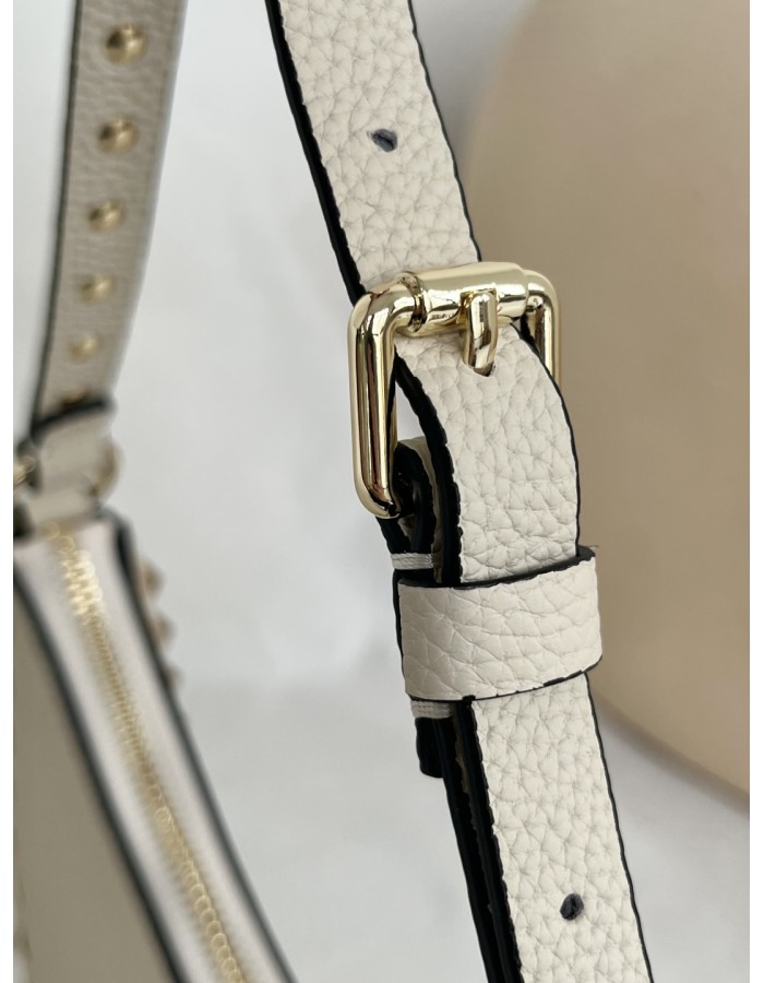 Mini Borsa Hobo Rockstud In Vitello Granato VALENTINO