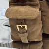 Borsa a spalla Prada Explore medium in pelle scamosciata PRADA