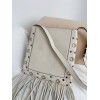 Borsa A Spalla Nellcôte In Pelle Con Frange VALENTINO