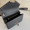 Borsa Piccola A Tracolla Rockstud In Vitello Granato VALENTINO