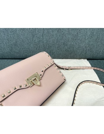 Borsa Piccola A Tracolla Rockstud In Vitello Granato VALENTINO