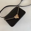 Borsa Piccola A Tracolla Rockstud In Vitello Granato VALENTINO