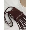 Borsa A Spalla Piccola  Nellcôte In Suede Con Frange VALENTINO