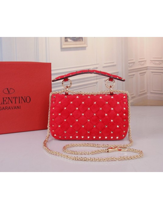 Borsa Piccola Rockstud Spike In Suede VALENTINO