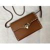 Borsa Piccola A Tracolla Rockstud In Vitello Granato VALENTINO