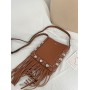 Borsa A Spalla Piccola  Nellcôte In Pelle Con Frange VALENTINO