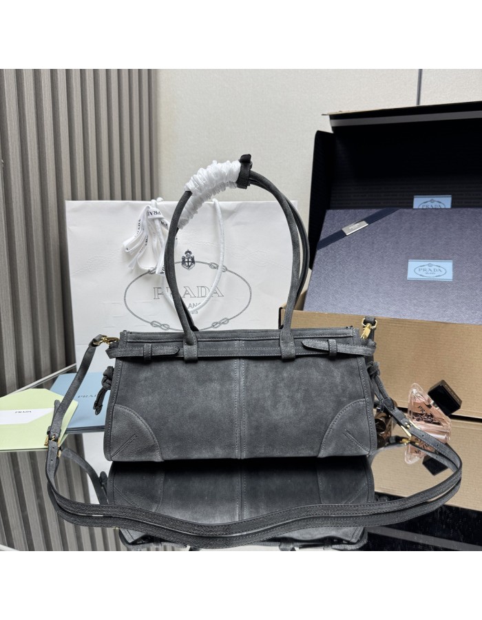 Borsa a mano Prada Bonnie medium in pelle scamosciata PRADA