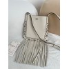 Borsa A Spalla Piccola  Nellcôte In Pelle Con Frange VALENTINO