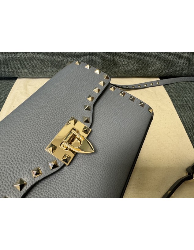 Borsa Piccola A Tracolla Rockstud In Vitello Granato VALENTINO