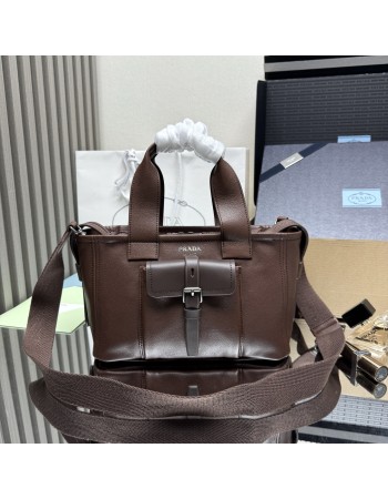 Borsa shopping Prada Route medium in pelle PRADA