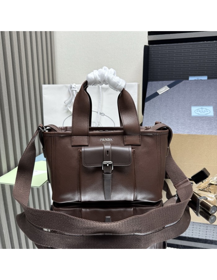 Borsa shopping Prada Route medium in pelle PRADA