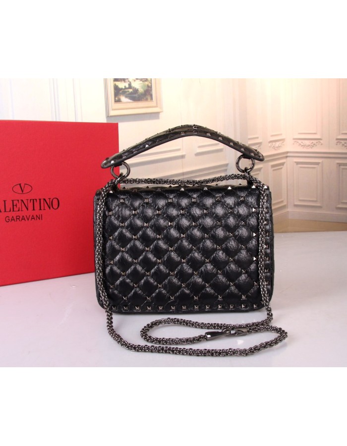 Borsa Media Rockstud Spike In Capretto VALENTINO