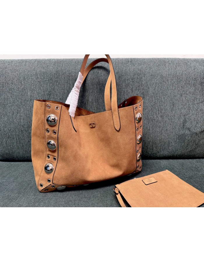 Borsa Shopping Media Nellcôte In Suede VALENTINO