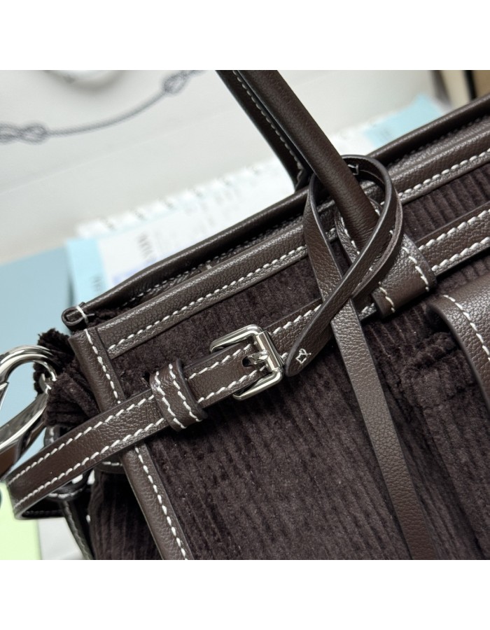 Borsa a mano Prada Bonnie medium in velluto PRADA