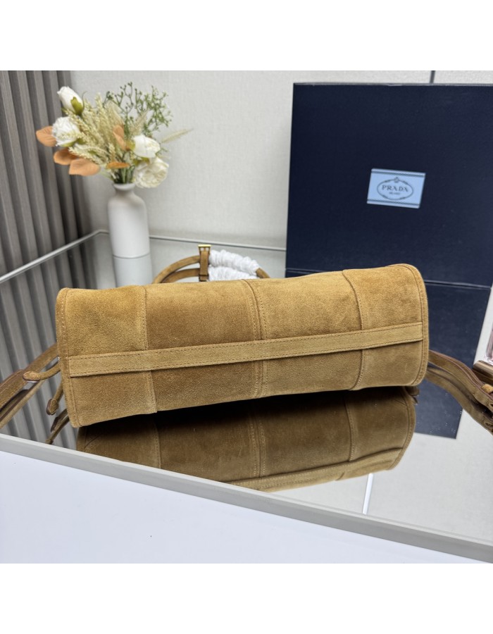 Borsa a mano Prada Bonnie medium in pelle scamosciata PRADA