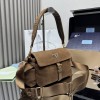Borsa a spalla Prada Explore medium in pelle scamosciata PRADA