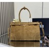 Borsa a mano Prada Bonnie large in pelle scamosciata PRADA