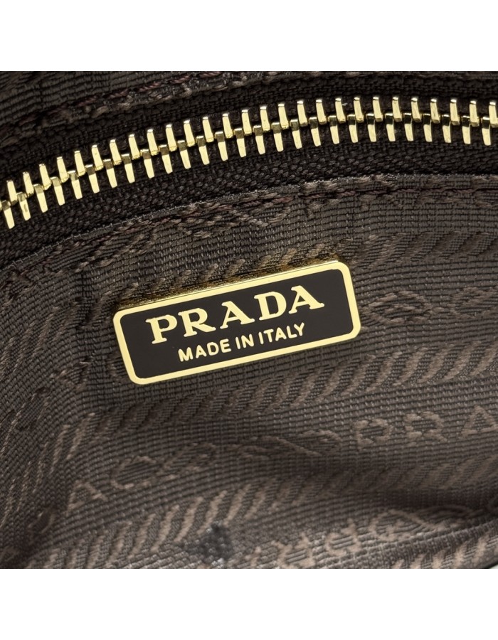 Borsa a mano Prada Bonnie small in denim e pelle PRADA