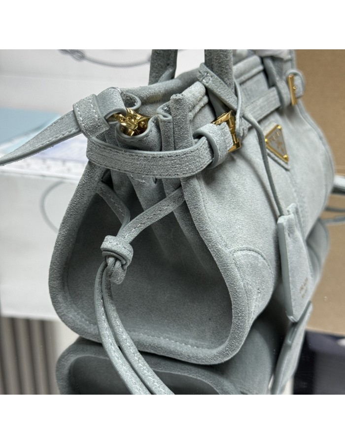 Borsa a mano Prada Bonnie mini in pelle scamosciata PRADA