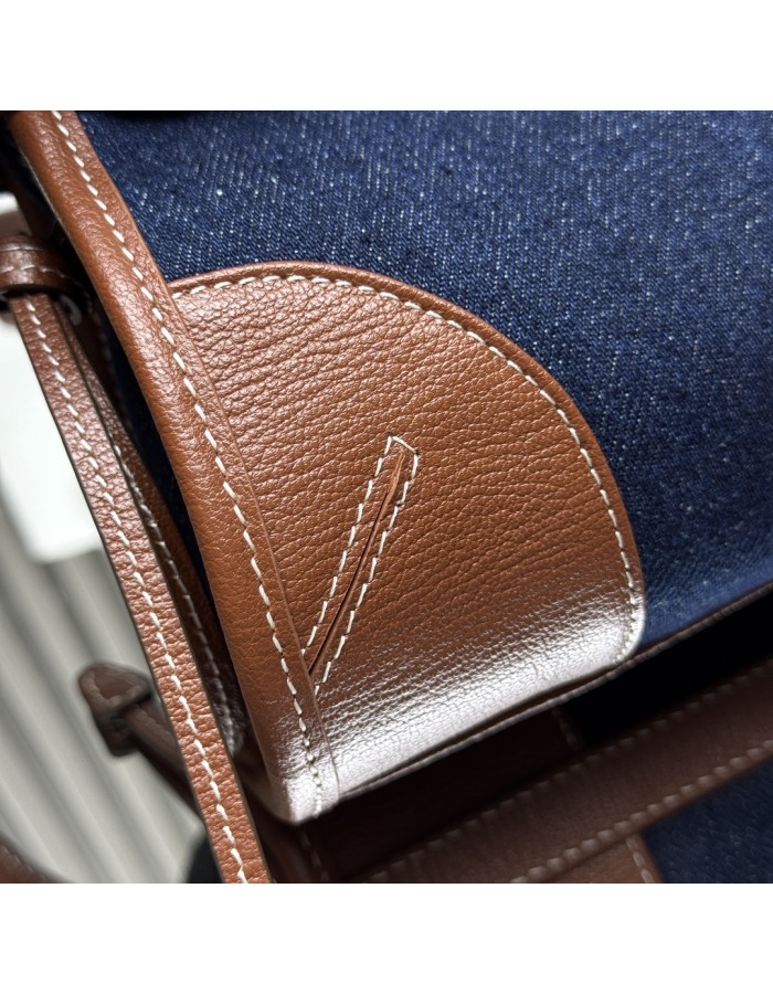 Borsa a mano Prada Bonnie small in denim e pelle PRADA