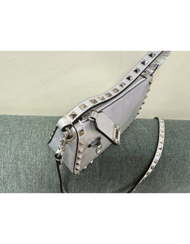 Borsa Piccola A Tracolla Rockstud In Vitello Laminato VALENTINO