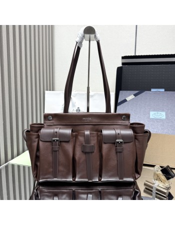 Borsa shopping Prada Route large in pelle PRADA