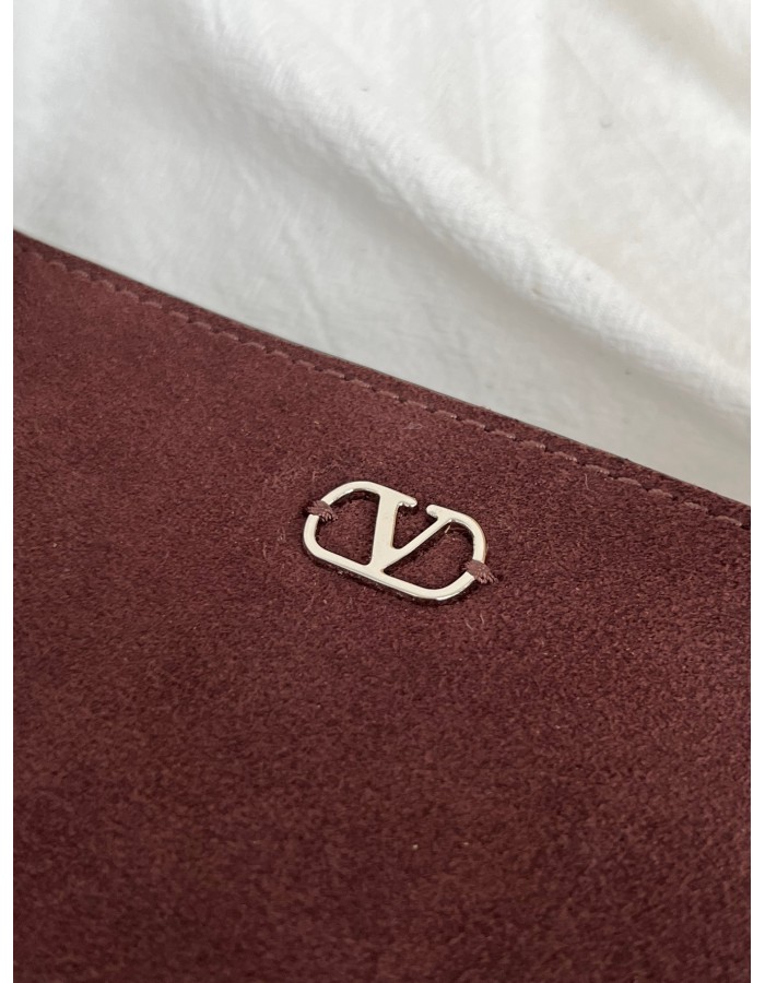 Borsa A Spalla Nellcôte In Suede Con Frange VALENTINO