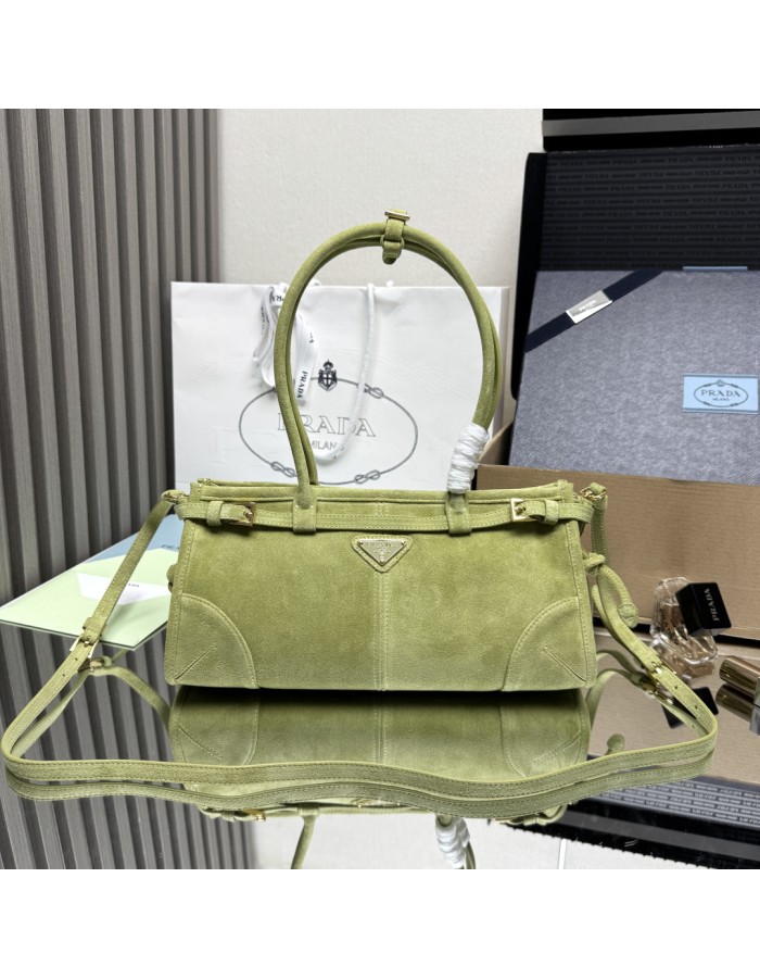 Borsa a mano Prada Bonnie medium in pelle scamosciata PRADA