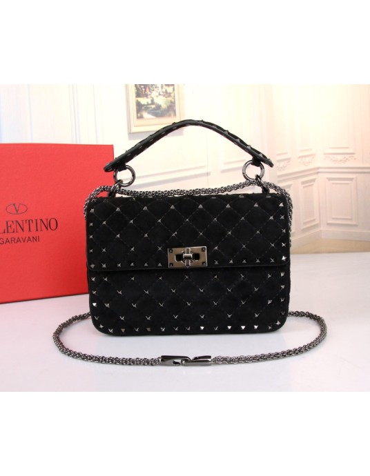 Borsa Media Rockstud Spike In Suede VALENTINO