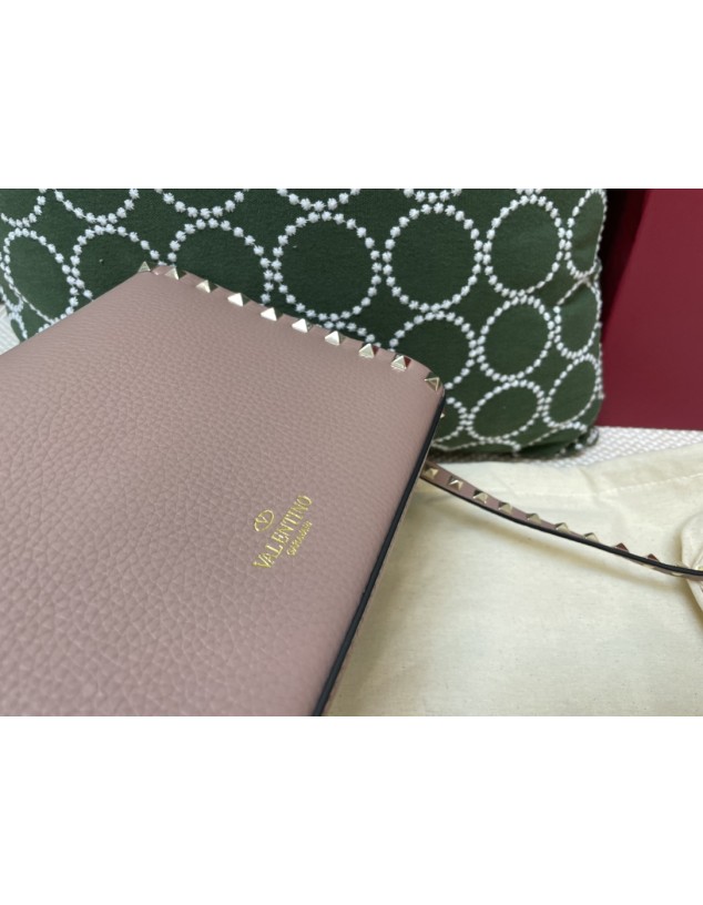 Borsa Piccola A Tracolla Rockstud In Vitello Granato VALENTINO