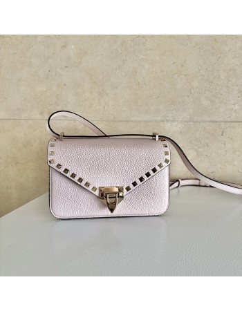 Borsa Piccola A Tracolla Rockstud In Vitello Granato VALENTINO