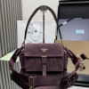 Borsa a spalla Prada Explore medium in pelle scamosciata PRADA