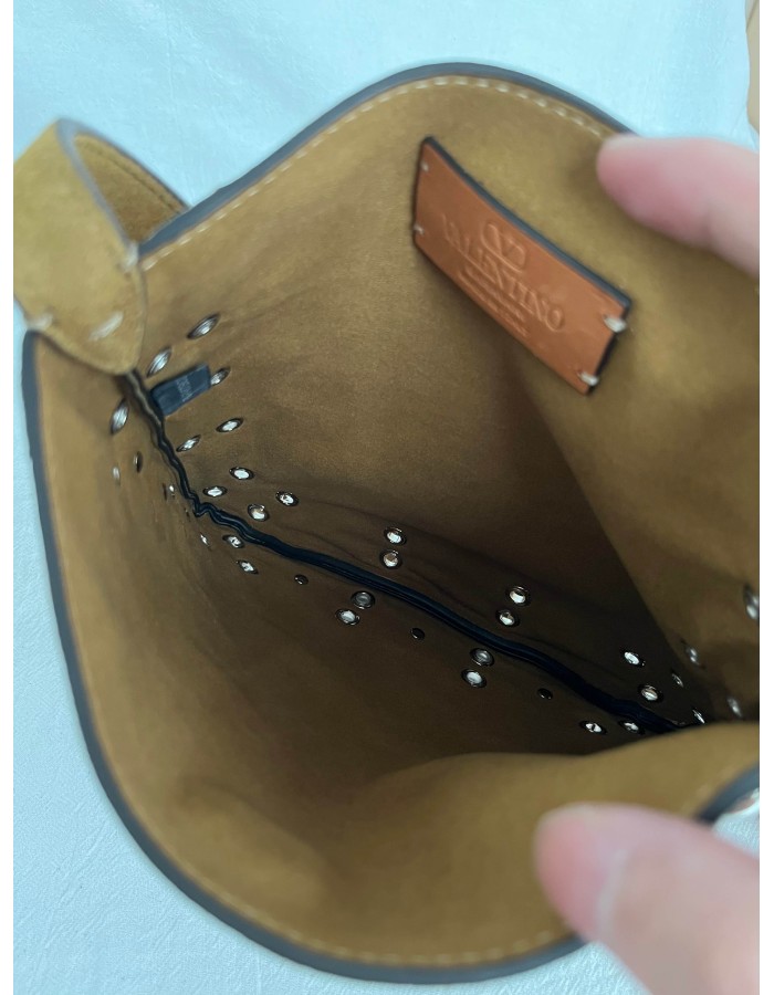 Borsa A Spalla Piccola  Nellcôte In Suede Con Frange VALENTINO